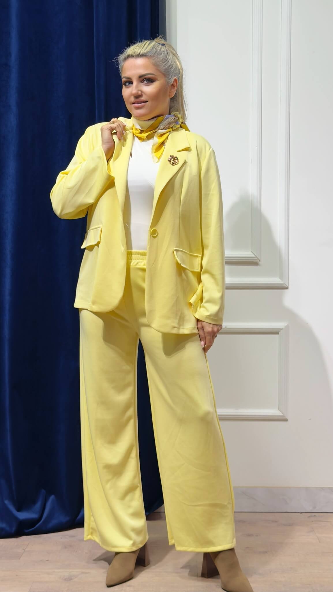 Titina Κίτρινο Σετ Δώρο Μαντήλι