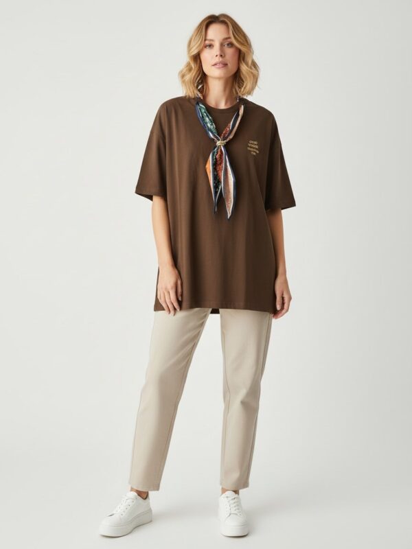 Azura καφέ  T-shirt