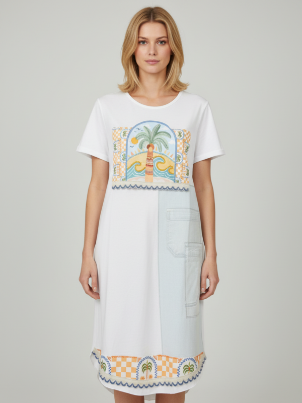 Summer λευκό φόρεμα