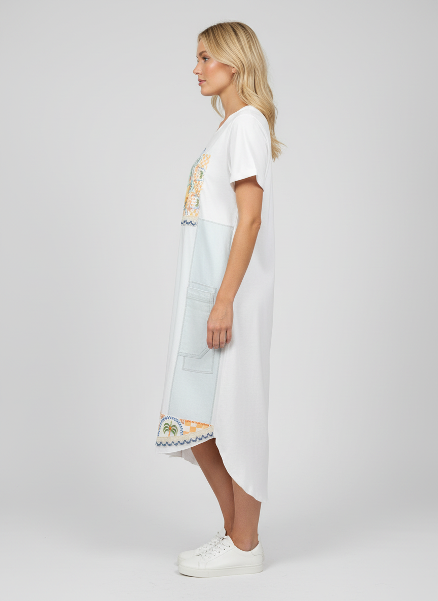 Summer λευκό φόρεμα - Image 2