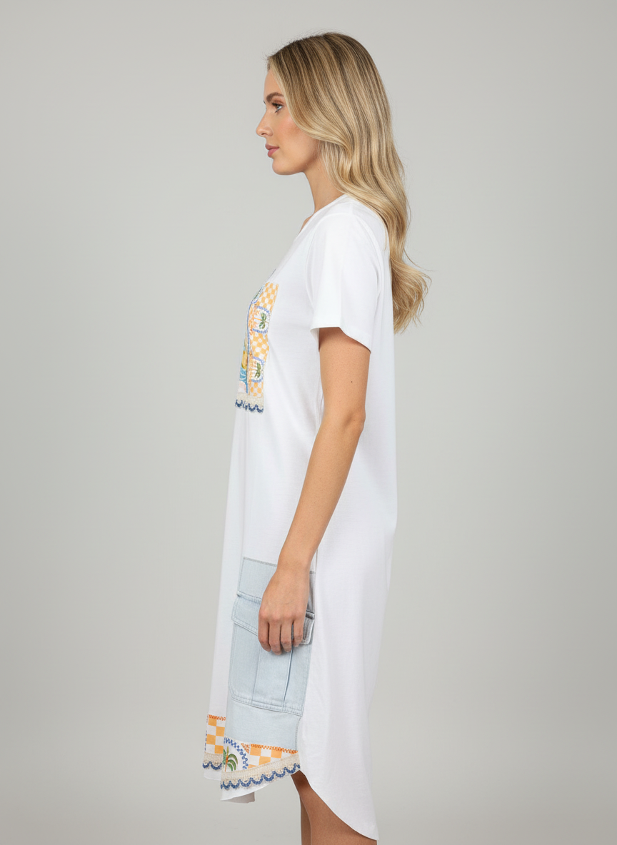 Summer λευκό φόρεμα - Image 3