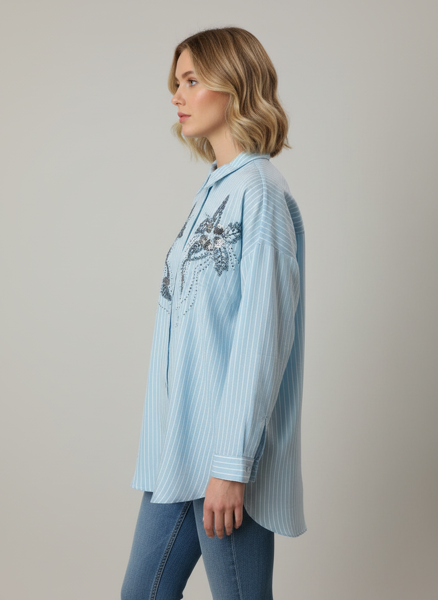 Avgi ριγέ Πουκάμισο - Image 2