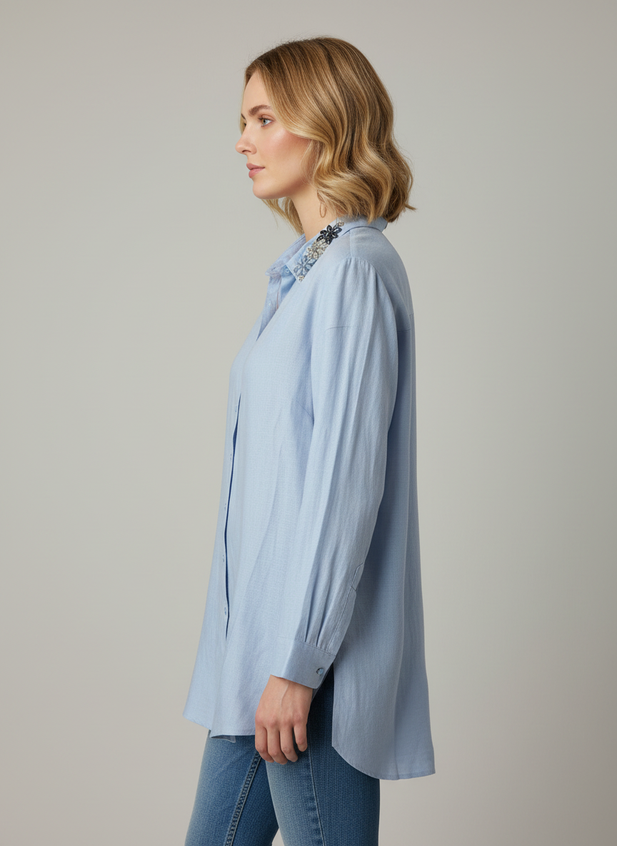 Vessia γαλάζιο Πουκάμισο - Image 2