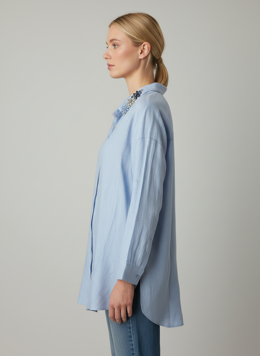 Vessia γαλάζιο Πουκάμισο - Image 3