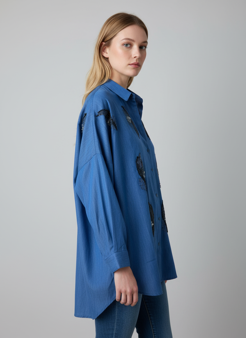 Orlina μπλε Πουκάμισο - Image 3