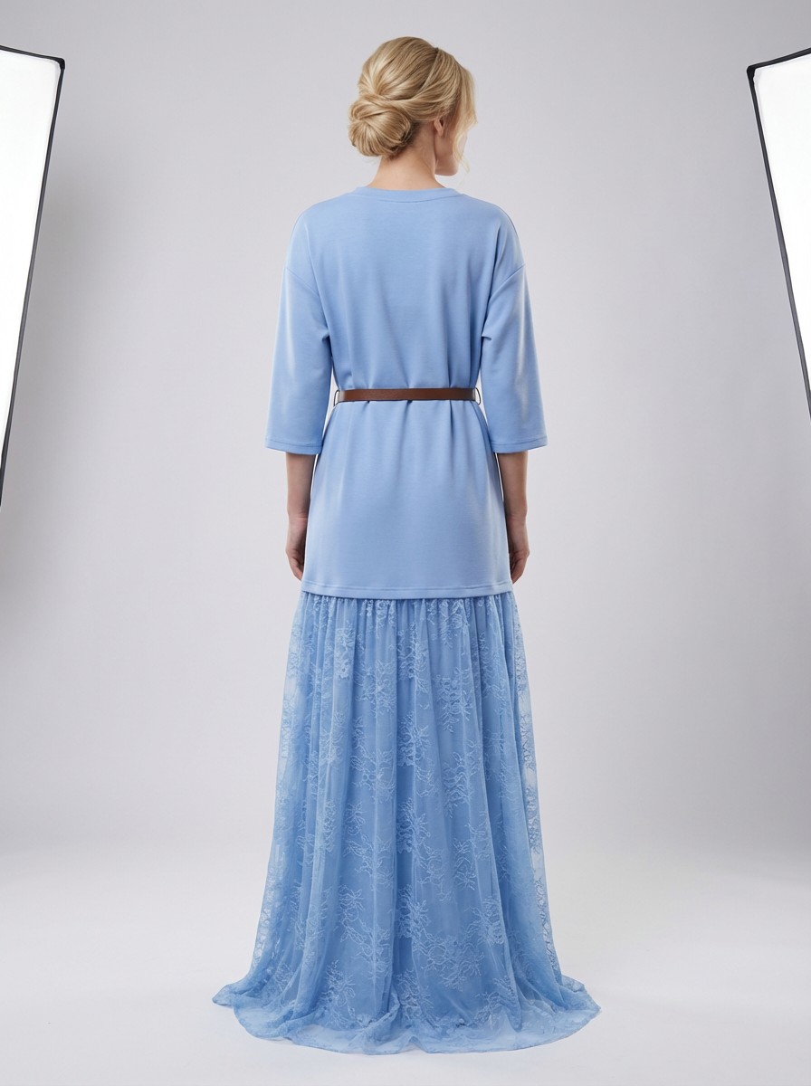 Evora γαλάζιο φόρεμα - Image 4