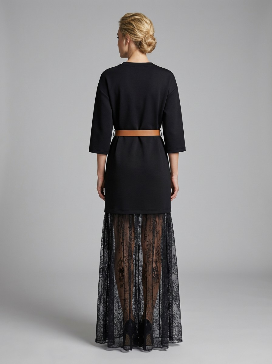 Evora μαύρο φόρεμα - Image 4