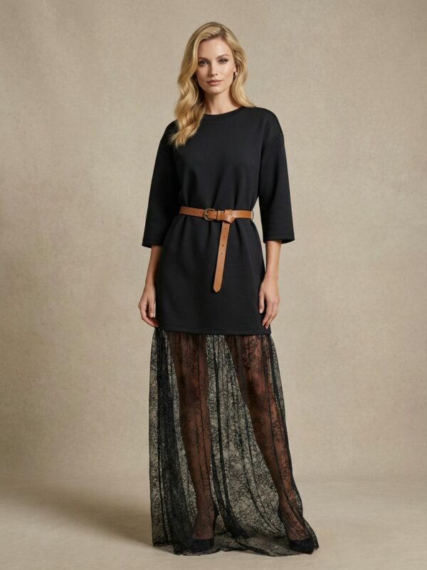 Evora μαύρο φόρεμα